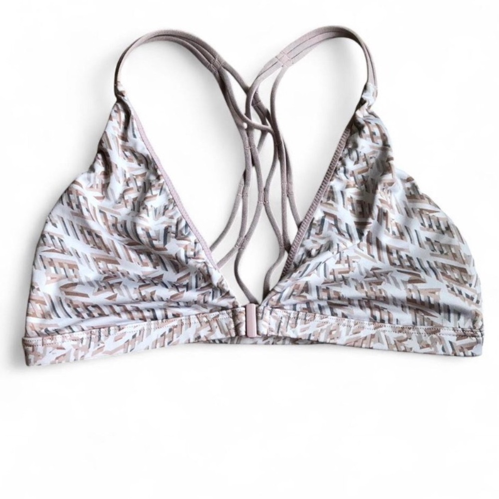 Victoria Sport Victorias Secret Bikini Top Small tan white